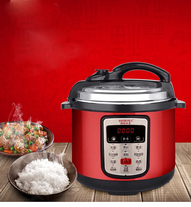 Multifunction Pressure Slow Cooking Pot Rice Soup Stew Cooker Stainless Steel Electric Heated Food Container 220V 900W | Бытовая