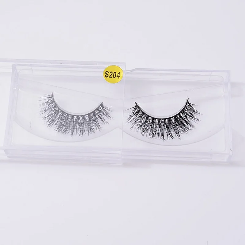 3D Mink Eyelash Real Handmade Crossing Lashes Individual Strip Thick Lash Fake Eyelashes S204 | Красота и здоровье