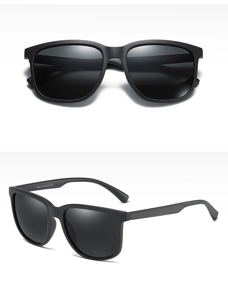 Peekaboo uv400 поляризационные солнцезащитные очки для мужчин tr90 Ультра светильник вождения мужские солнцезащитные очки матовый черный Высокое качество TAC