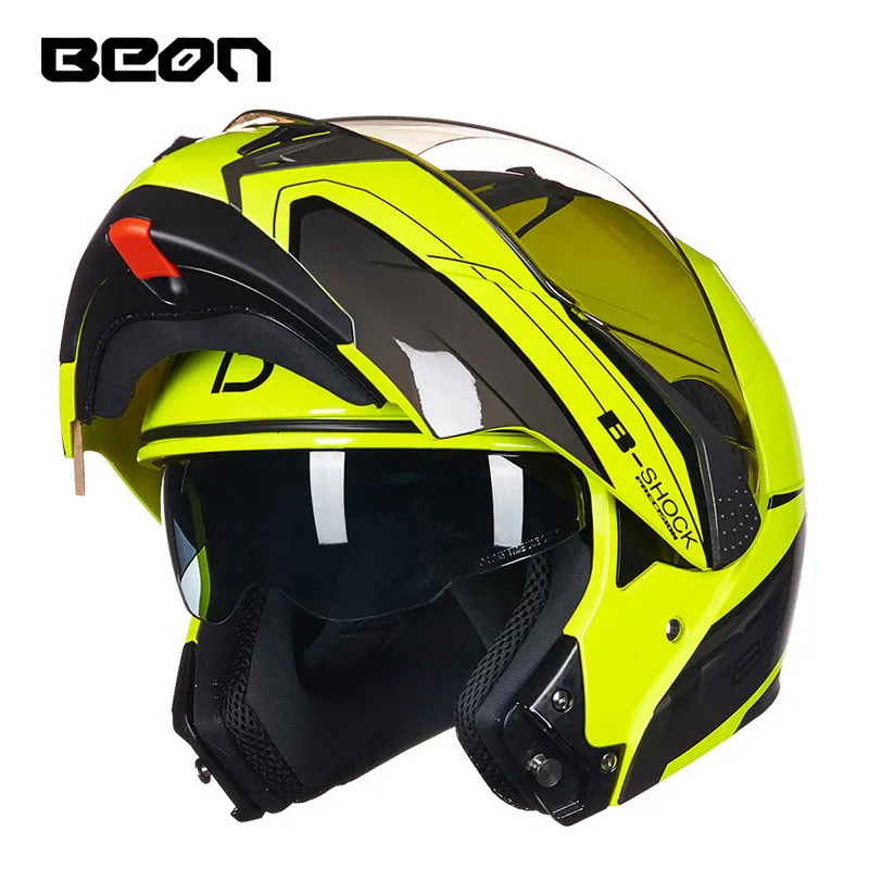 black yellow Стиль netherland Band BEON moto rcycle шлем b-700 флип-ап мото rbike шлемы casque capacete casco moto из АБС-пластика - Color: black yellow
