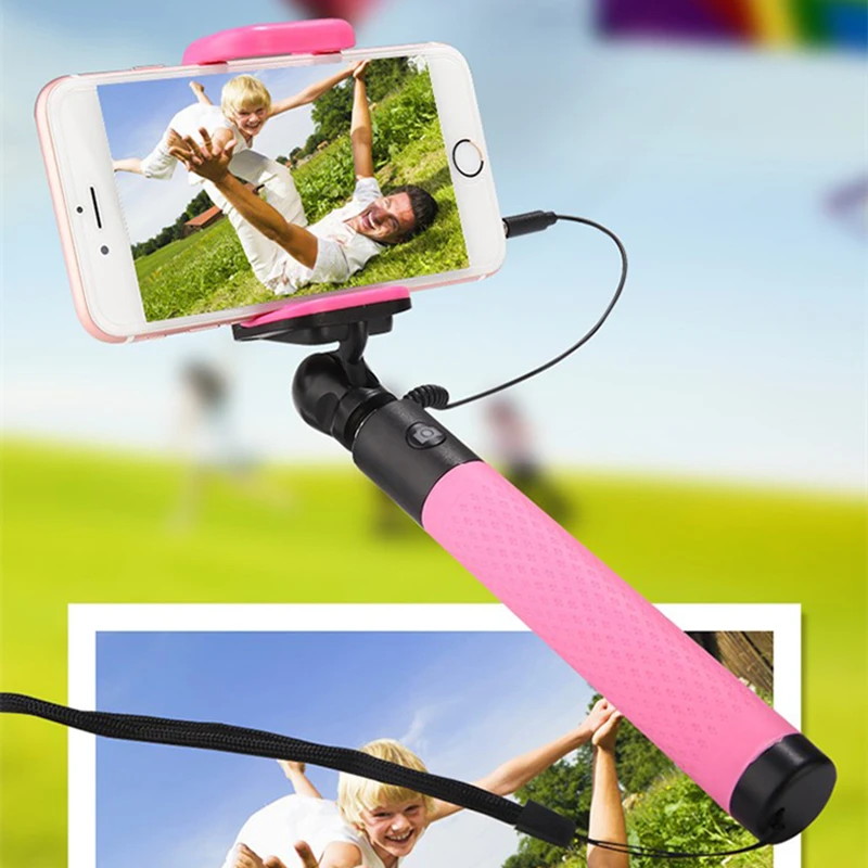 3.5mm Plug Universal Wired Selfie Stick Monopod Rotatable Extendable for iphone Samsung Suitable 4inch-6.5inch phone | Электроника