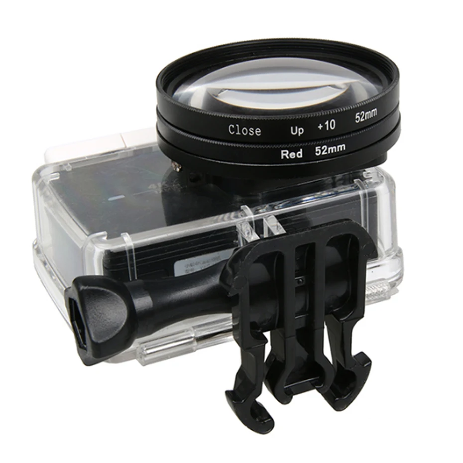 58mm Magnifier 16x Magnification Macro Close Up Lens + red UV Filter for xiaomi yi 4K 2 II Black Edition camera Accessories | Электроника