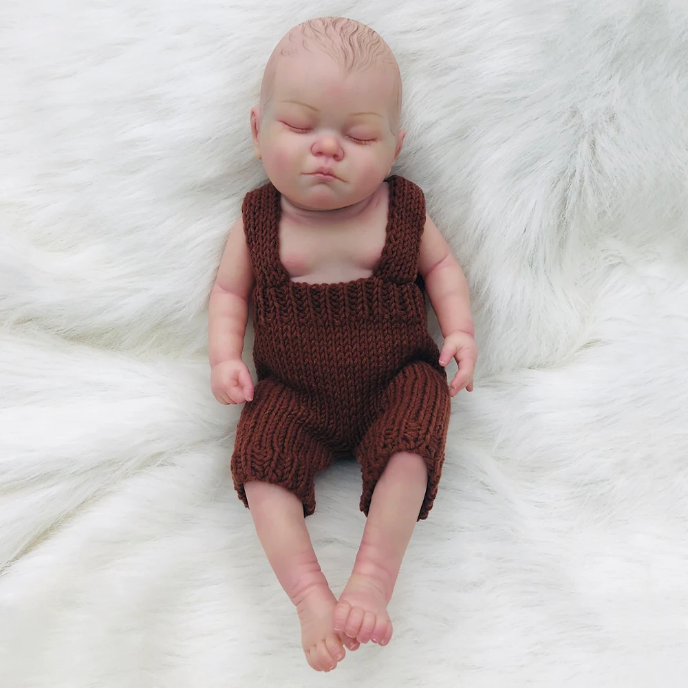 20 дюймов полный тело винил bebe reborn куклы богатая картина Спящая кукла реалистичные волосы живопись для коллекционеров