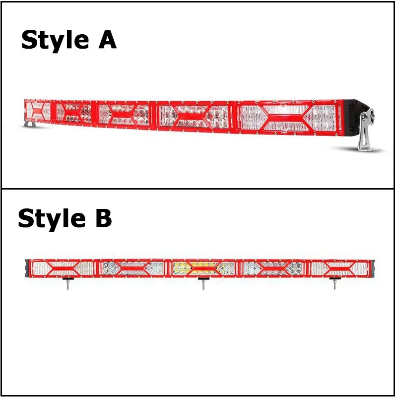Auxmart светодиодный светильник изогнутый 5" 500 Вт комбинированный черный/красный корпус светодиодный светильник для работы бар Вождение внедорожный грузовик-Универсал пикап