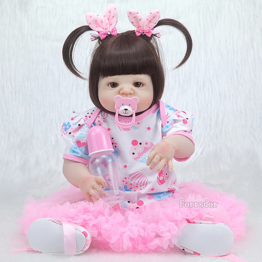 55cm Full Body Silicone Reborn Doll Lifelike Toys BABY-Reborn Princess Child Birthday Christmas Girls Brinquedos |