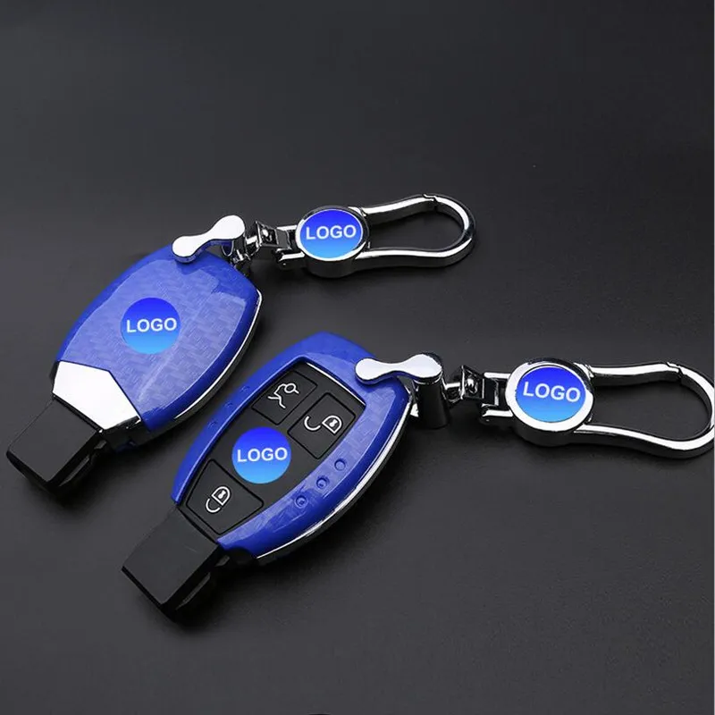 Новый 3 цвета карбоновый дизайн автомобильный чехол для ключей Benz модный стиль