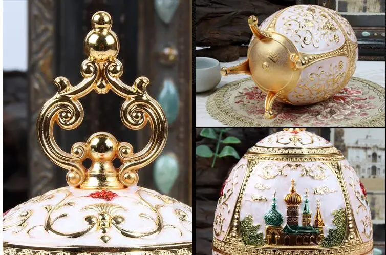 Европейский яйцевидной формы металлическая коробка для чая круглые жестяные баночки чай подарок кухонные принадлежности жестяная чайная банка для хранение чая CYG05