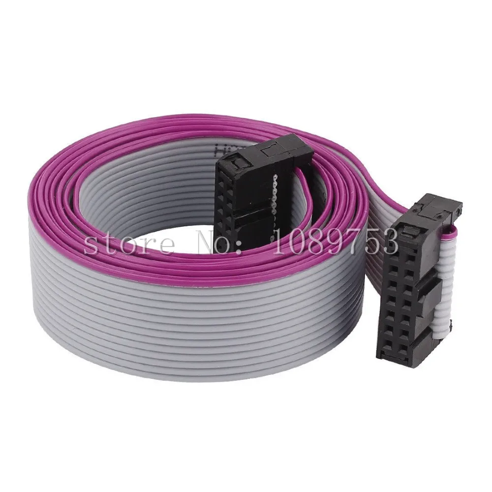 

10pcs FC-14P 14Pin 2.54mm Pitch IDC Socket Extension Flat Ribbon Cable Wire10cm