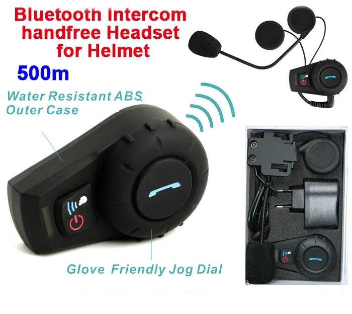 500 м Мотоциклетный шлем домофон гарнитура Hands free Bluetooth домофон спортивный шлем комплекты шлем Аудио Мото Аксессуары