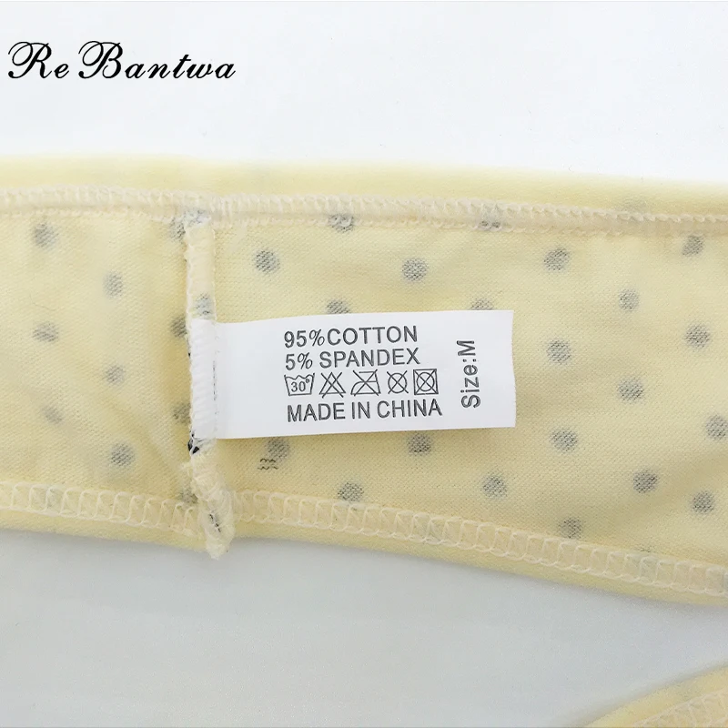 Rebantwa 5pcs Women Dot Sexy Bikini Panties Lot Cute G string Cotton Tanga Ladies Cheap Calcinha Stretch |