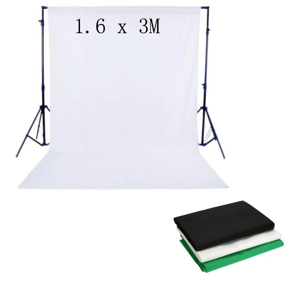 Фотофоны фотостудия фон нетканое освещение студийный экран 1,6x3 м/5x10 футов 3 цвета на выбор
