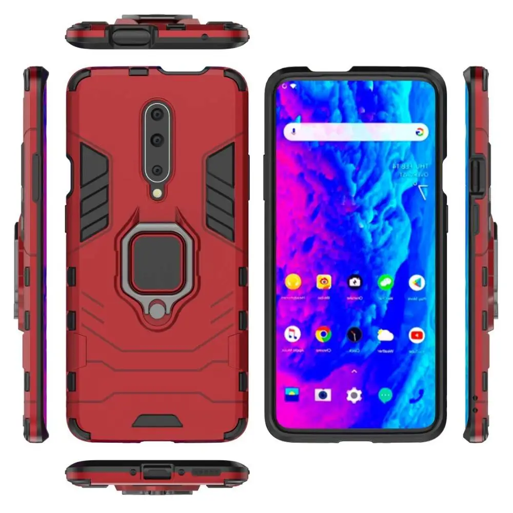 Чехол для OnePlus 7 Pro противоударный чехол с подставкой магнитный держатель кольца