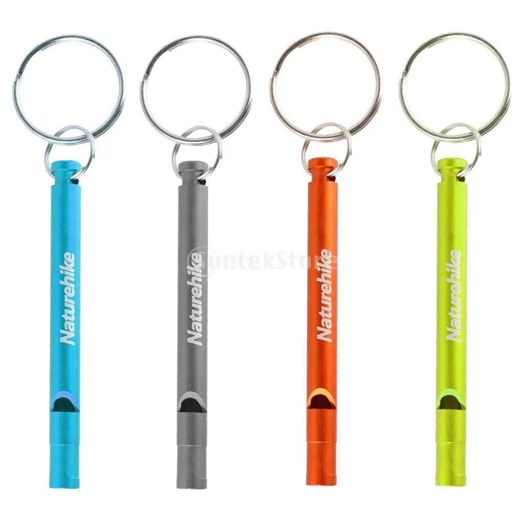 

Aluminum Alloy Outdoor Emergency Survival Camping Hiking Safety Rescue First Aid Keychain Whistle Train Whistle