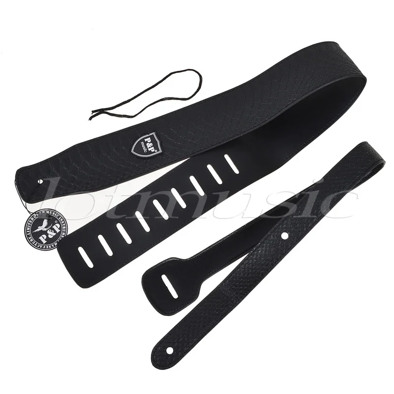 Kmise черный гитара бас ремень искусственная кожа с тиснением электроакустической