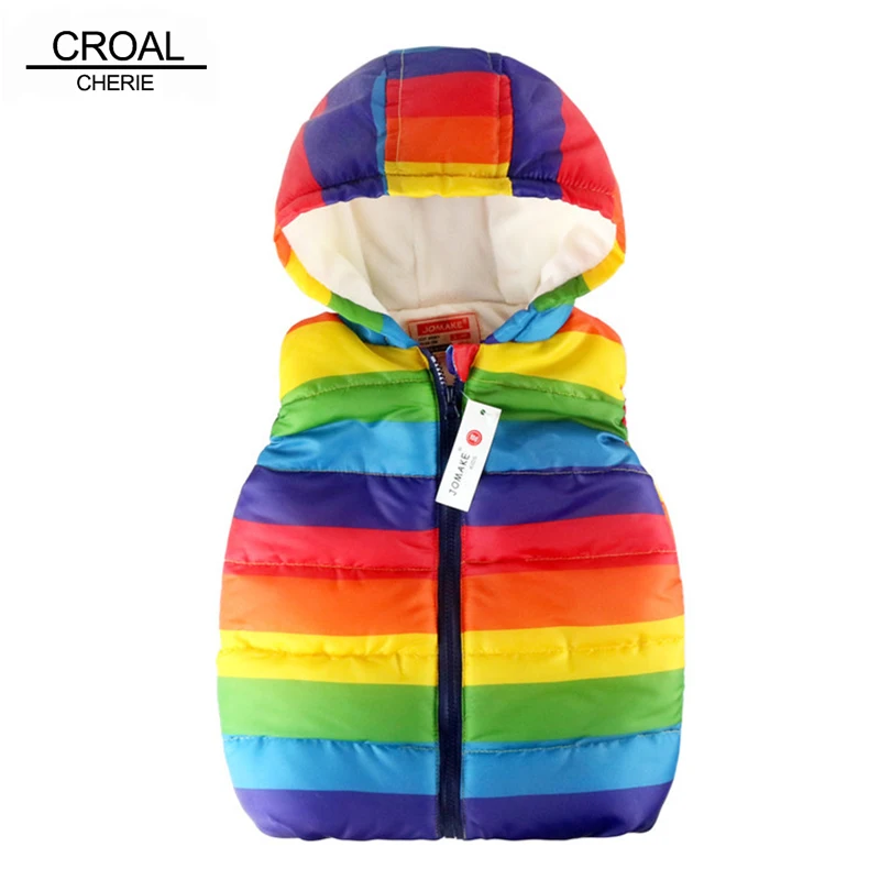 

CROAL CHERIE Warm Fleece Girls Boys Vest For Kids Winter Waistcoat For Boy Colorful Snowsuit Windproof Baby Girls Clothes