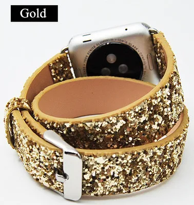 gold Ремешок для Apple Watch кожаный ремешок 44 мм 40 мм 42 золотые полосы 42 мм для iWatch 4 3 2 серии браслет для Apple Watch ремешок 38 мм - Цвет ремешка: gold