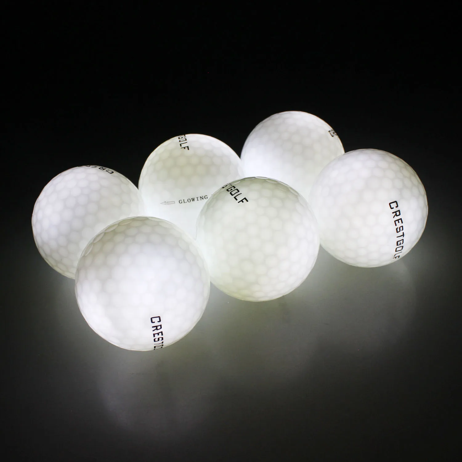 white golf balls Гребень для гольфа Водонепроницаемый светодиодный мячи для гольфа 4 шт./упак. для ночь обучение высокая твердость материала для игры в гольф тренировочные мячи новейший - Цвет: white golf balls