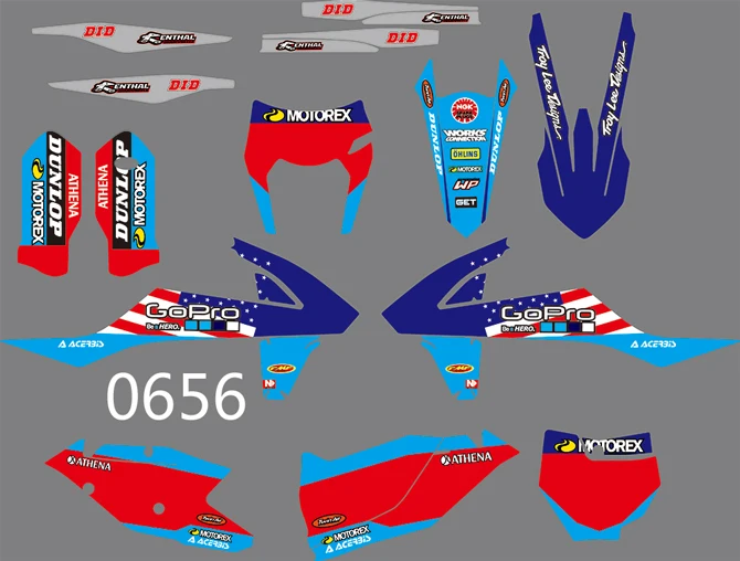 0656 3M 6 видов стилей команда графика фоны наклейки для KTM SX EXC EXCF XCW SX SXF XC XCF - Цвет: 0656