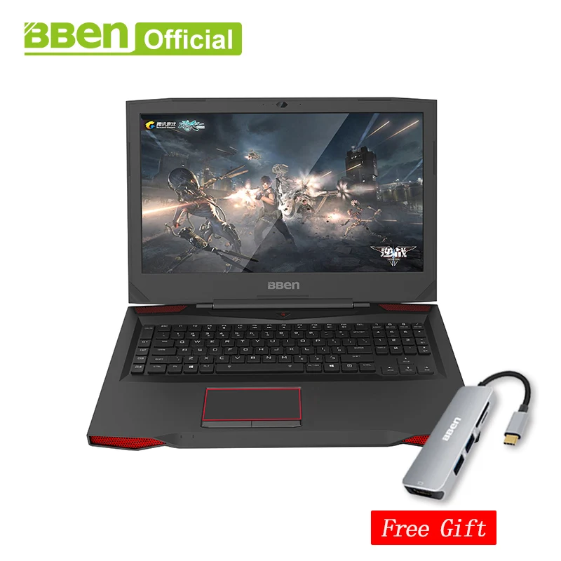 

Bben Laptop Computer 16G RAM 256G SSD+ 2TB HDD Windows10 System 17.3" Nvidia GTX1060 6GB GDDR5 Notebook RGB backlit keyboard