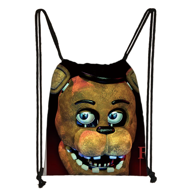 018 Five Nights At Freddy's Freddy Chica FNAF 3D Cartoon Kids Drawstring Backpack Shopping School Traveling Party Bags Gift - Цвет: 018