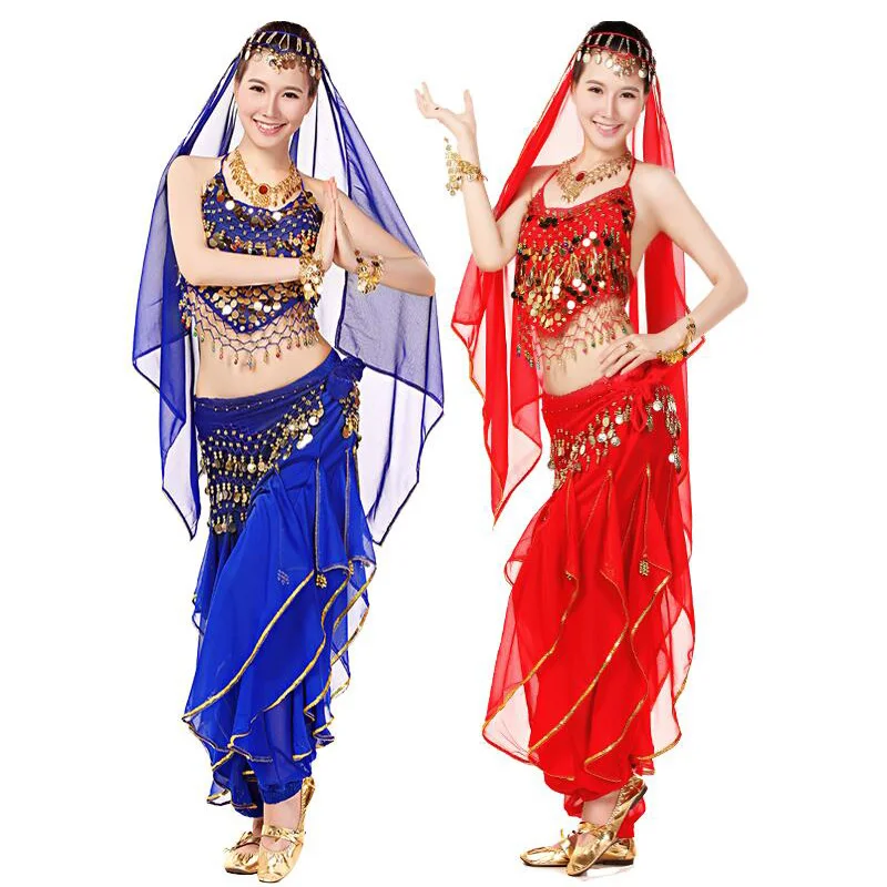 Женский костюм для танца живота из 3 предметов индийский Болливуда на Хэллоуин