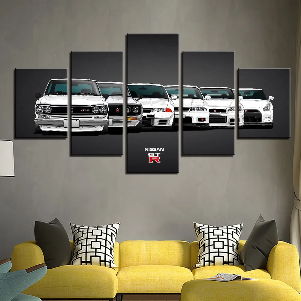 Картина на холсте фотография HD фотообои современные 5 шт. Nissa Skyline Gtr картины для