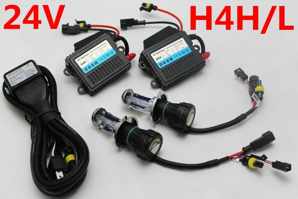 Заводская распродажа 24В 35 Вт H4H/L высокая низкая Би ксеноновая лампа HID 24 V H4 H/L