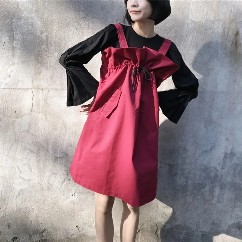 CHICEVER/комплект из двух предметов черные топы с круглым вырезом и расклешенными