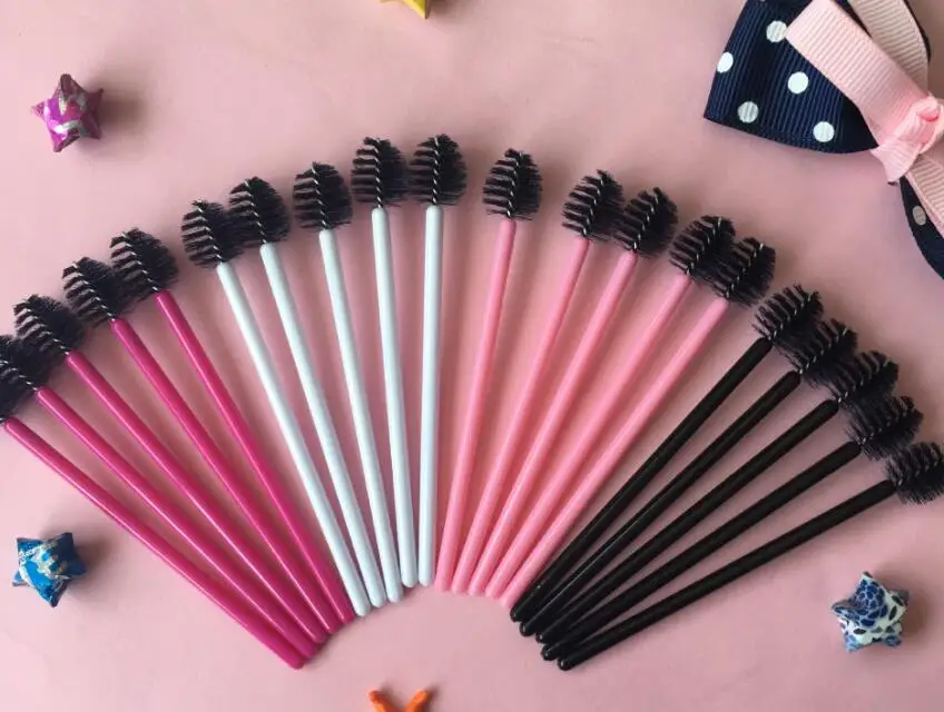 50 шт./лот новая одноразовая кисть для ресниц в форме яблока Цветная