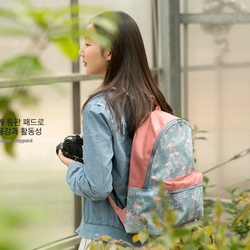 Корейский рюкзак FADISH с 3D рисунком фламинго школьная сумка для подростков|Мужские