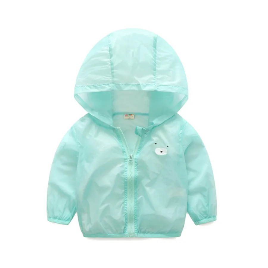 Kids Summer UV Protection Wear Candy Color Long Sleeve Thin Coat Cute Cartoon Children's Suntan-proof for 2-6 Years Baby | Детская