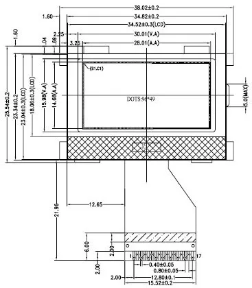 17PIN SPI COG 9649 lcd с печатной платой UC1701 Привод IC 3,3 V подсветка