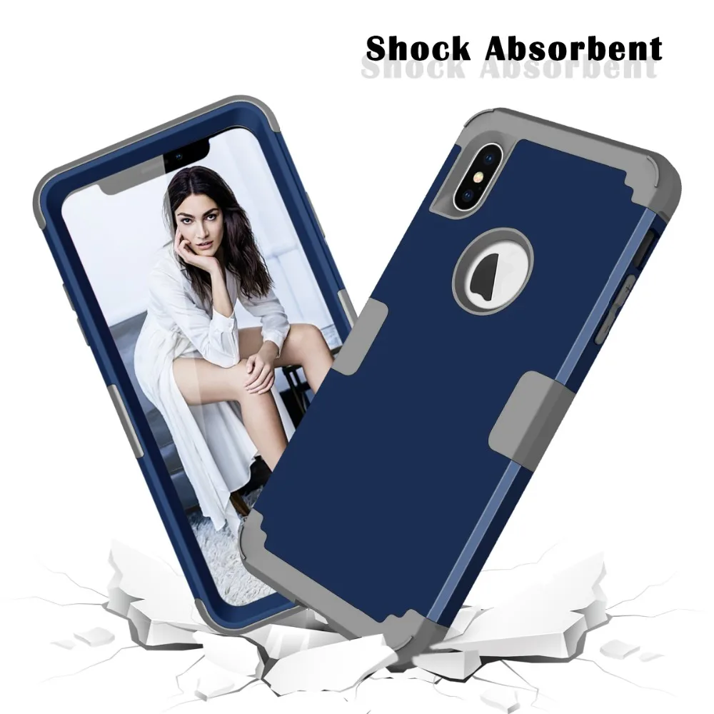 Сверхмощный защитный чехол для iPhone XR Hybrid Мягкий силикон и жесткий пластик