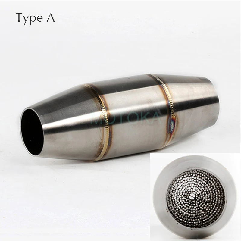 Motorcycle Modified Exhaust Pipe System Catalyst Expansion Chamber Inlet 35mm Middle Link Adapter Noise Sound Eliminator |