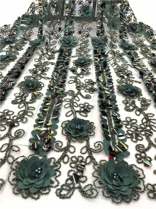 Африканский новый дизайн бусы Кружева сетка ткань для женщин вечернее блестящее