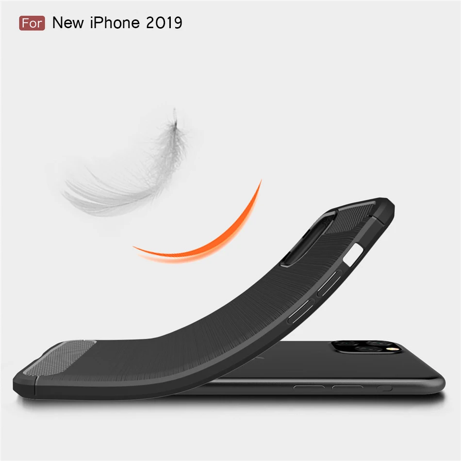 Силиконовый чехол для iPhone 11 2019 на Pro Max из углеродного волокна XR X Xs 8 7 6 6s Plus чехлы |