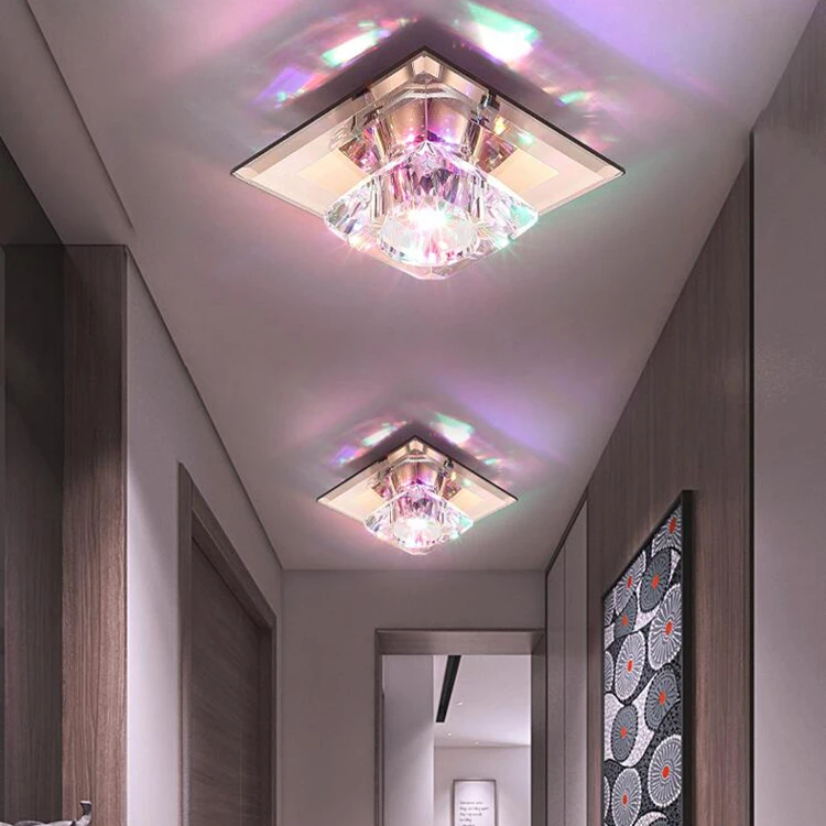 5 Вт светодиодный потолочный светильник K9 хрустальная лампа коричневого стекла