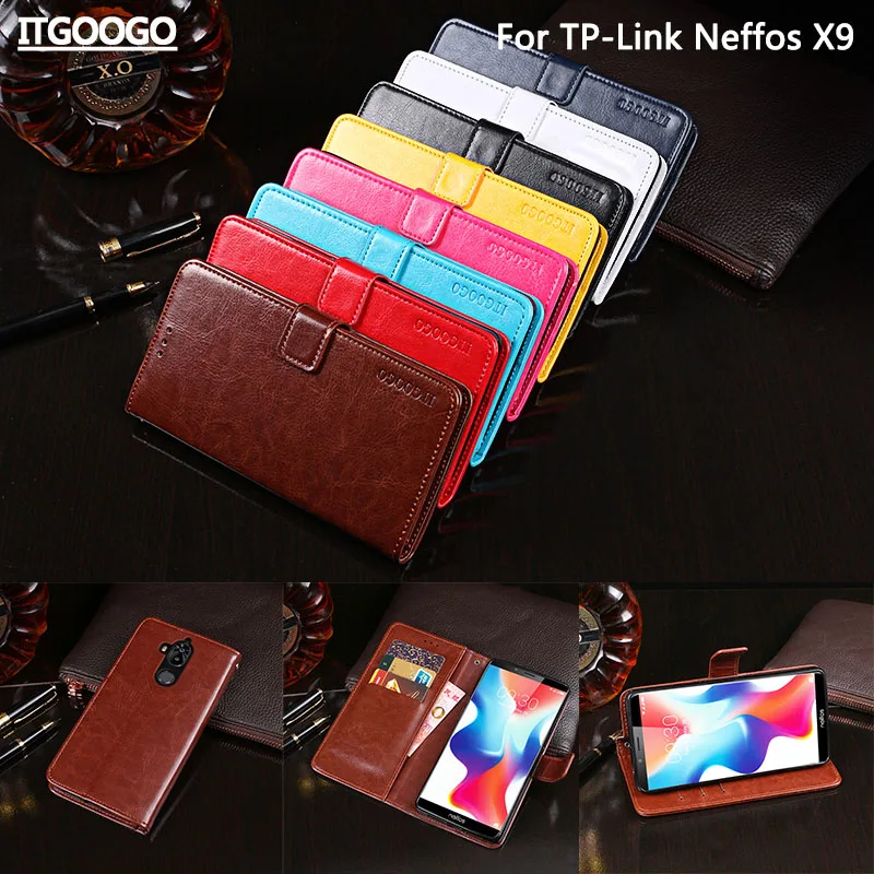 Чехол для TP-Link Neffos X9 Роскошный кожаный флип-чехол TP913A чехол телефона