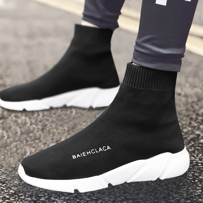 men's shoes summer high tide Korean version of the trend breathable elastic socks fashion | Обувь