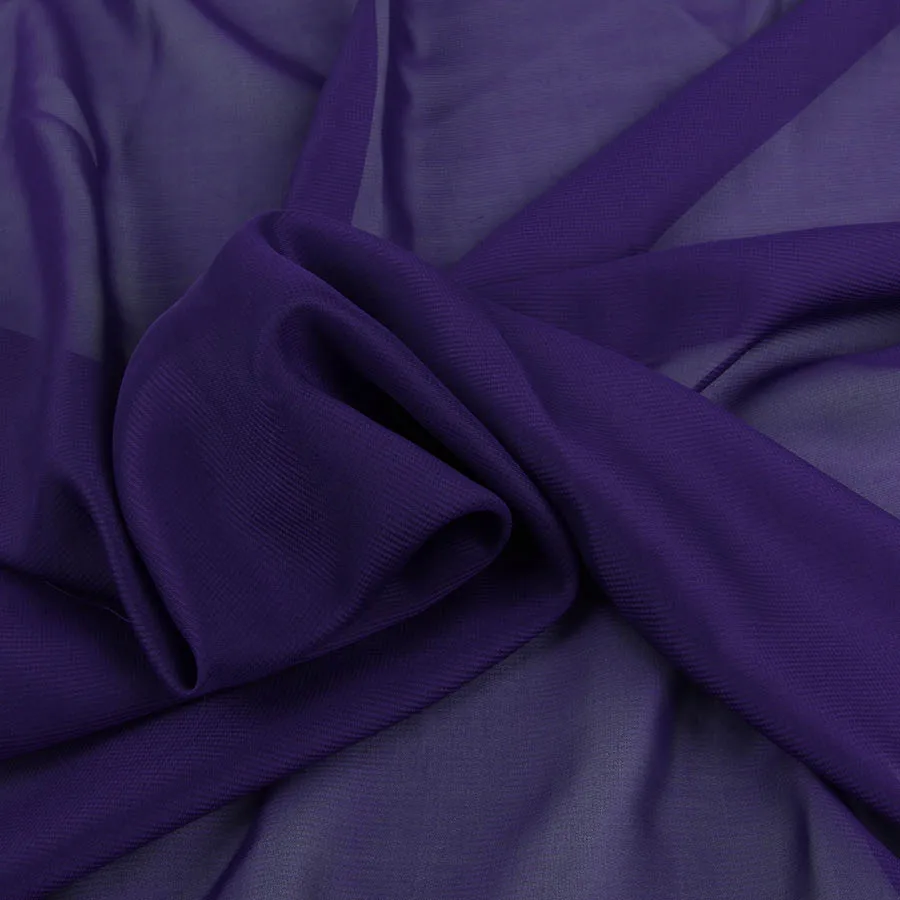 Purple 1 метр полиэстер шифон ткань 100D драпировка свадебное платье жоржет Тюль подкладочная ткань юбки вечерние декоратор ширина 150 см - Цвет: Purple