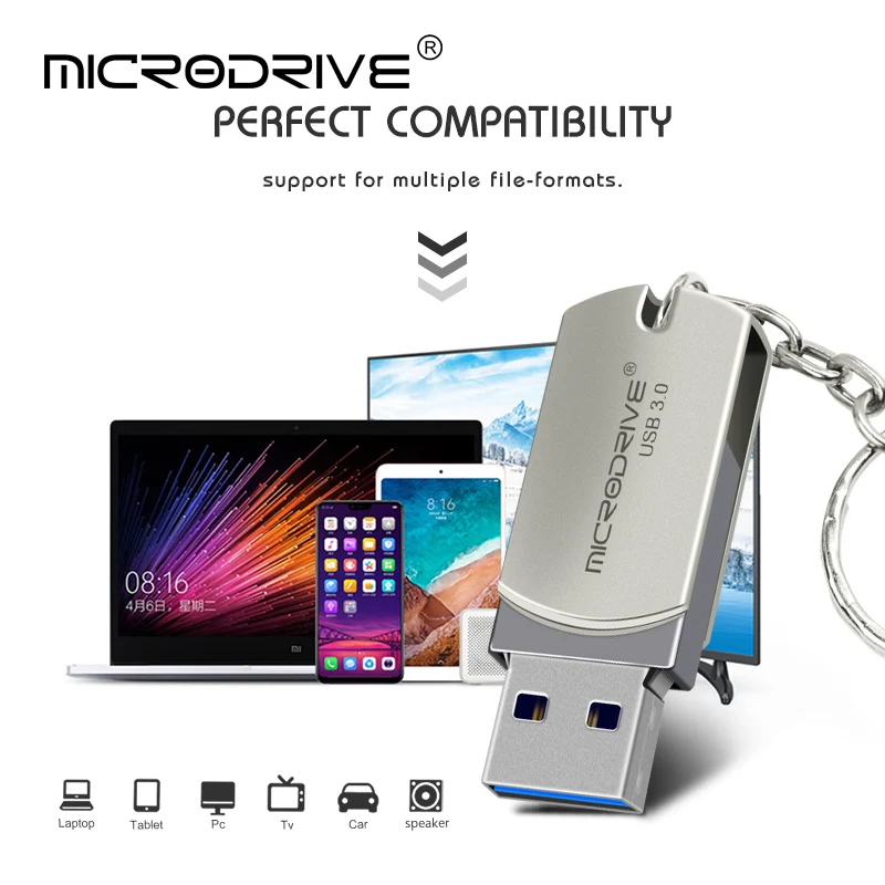 Металлическая вращающаяся флеш-накопитель usb 3,0 Флешка 128 Гб 64 Гб Кле usb карта памяти, Флеш накопитель 32 Гб 16 Гб Флешка с кольцом для ключей