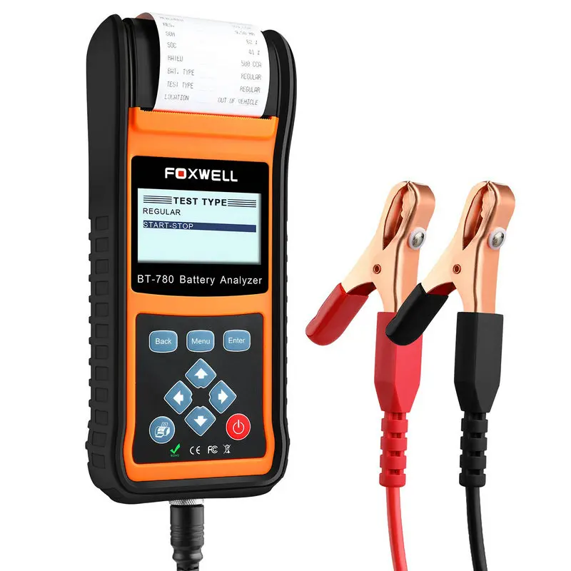 Foxwell BT780 12 V 24 начиная зарядки Системы Встроенный принтер Батарея тестер 0 1000A
