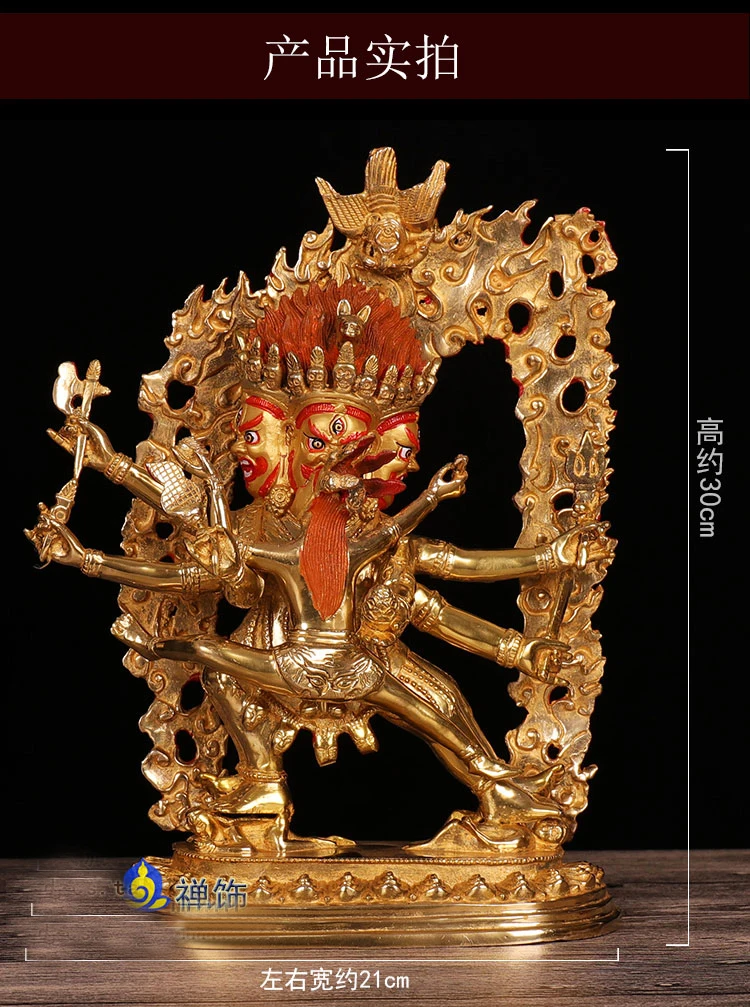30cm large # GOOD -Buddhism bless Safety Health Talisman #efficacious Protection Nepal Gold-plated Hayagriva buddha statue | Дом и сад