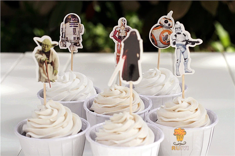 24 шт. фигурки из мультфильма Звездные войны Детские сувениры товары для дня