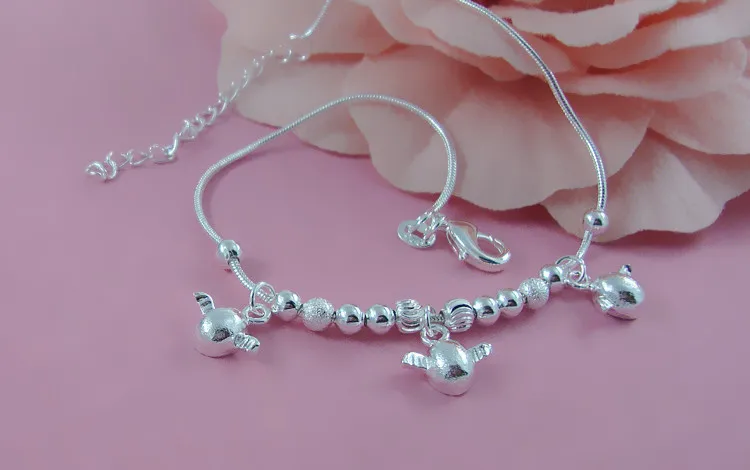 Новые модные браслеты на ногу в виде ангельских яиц из стерлингового серебра.