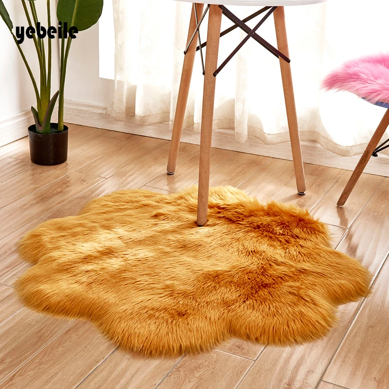 Yebeile лохматый ковер для гостиной дома теплый плюшевый пол пушистые коврики