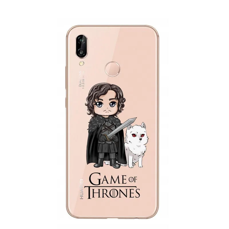 TPU Игра престолов Daenerys Dragon Jon Snow tyrion lannister мягкий чехол для huawei P20 Pro mate 20 Pro P30 Lite P20 P8 Lite P30Pro - Color: TPU