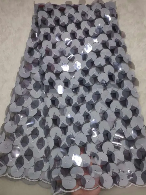 fashion 3d sequin African Evening Dress Fabrics New Nigeria Sequined Embroidered Lace Fabric ffhd412 | Дом и сад