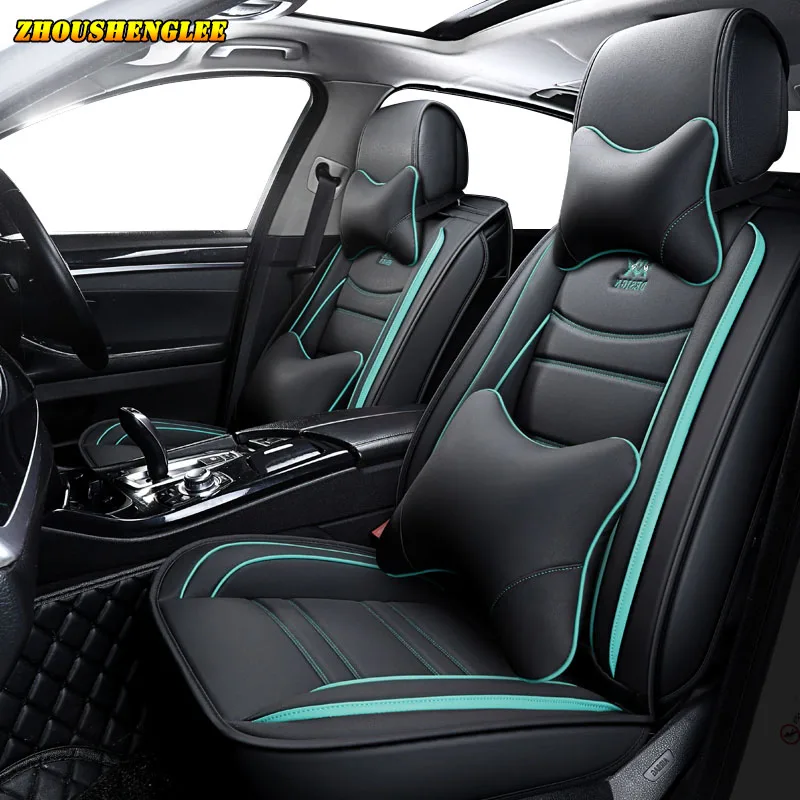 Deluxe Edition Новые роскошные кожаные чехлы для сидений автомобиля для skoda karoq dodge ram 1500 suzuki ignis citroen c4 grand picasso ford explorer автокресла - Название цвета: Deluxe Edition