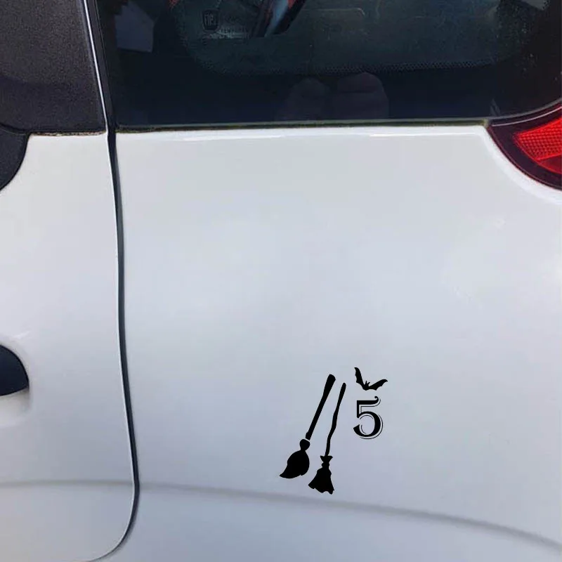 QYPF 11.7*13.7 Interesting Lucky Numbers for Halloween 5 Vinyl Car Sticker Black/Silver C16-2381 | Автомобили и мотоциклы